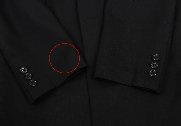 BLACK COMME des GARCONS Wool Back Studded Long Jacket K-169378_011