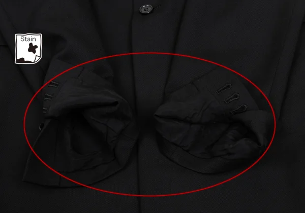 BLACK COMME des GARCONS Wool Back Studded Long Jacket K-169378_013