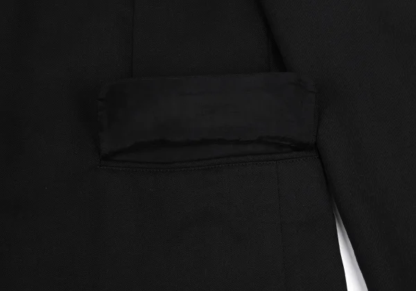 BLACK COMME des GARCONS Wool Back Studded Long Jacket K-169378_016