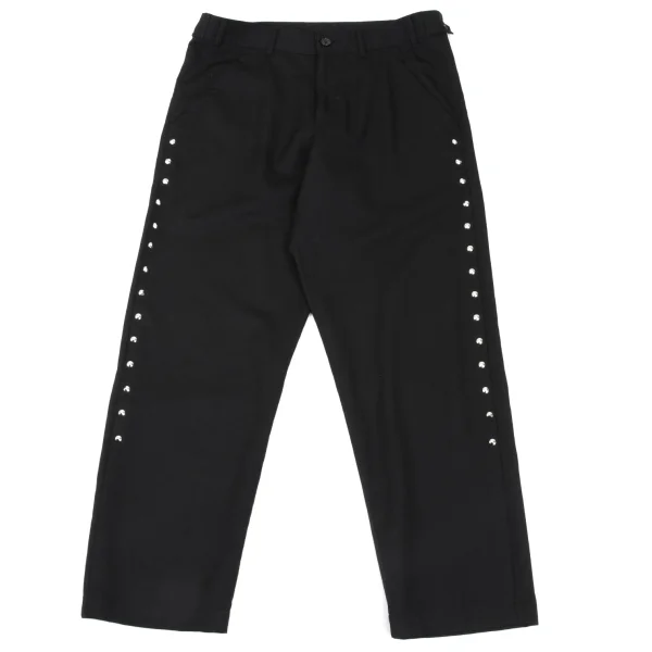 BLACK COMME des GARCONS Wool Side Studded Pants Black L K-169379_001