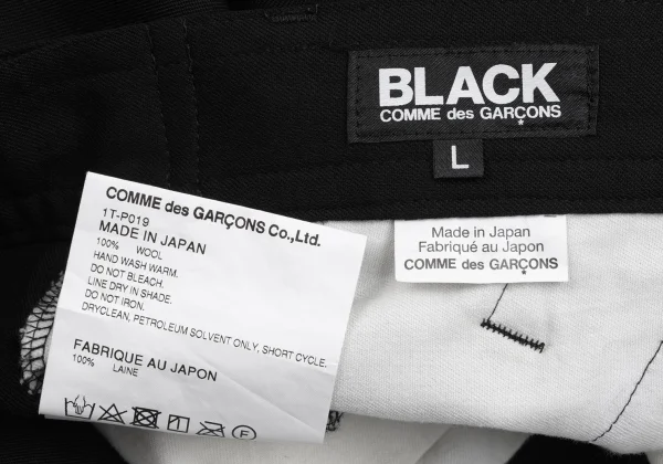 BLACK COMME des GARCONS Wool Side Studded Pants K-169379_018