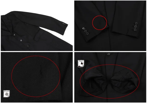 BLACK COMME des GARCONS Wool Studded  Jacket & Pants K-169380_007