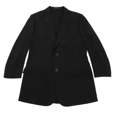 Yohji Yamamoto POUR HOMME Poly Blend Zippered Hem Jacket