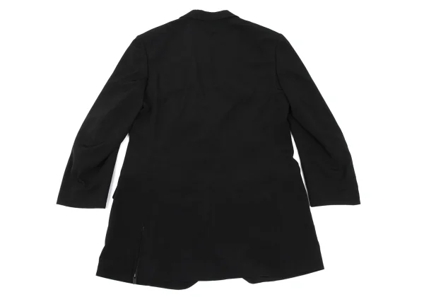 Yohji Yamamoto POUR HOMME Poly Blend Zippered Hem Jacket K-169381_013