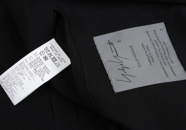 Yohji Yamamoto POUR HOMME Poly Blend Zippered Hem Jacket K-169381_018