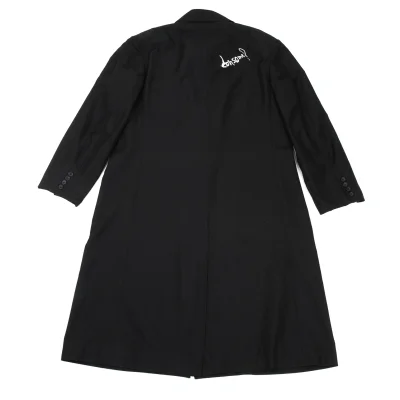Yohji Yamamoto POUR HOMME Back Embroidery Design Long Jacket