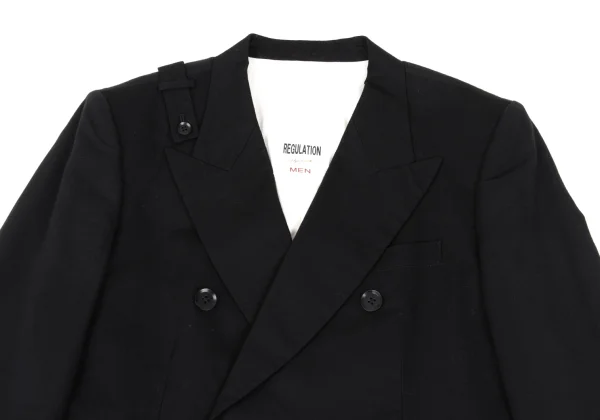 REGULATION Yohji Yamamoto MEN Switching Peaked Lapel Double Jacket K-169383_002