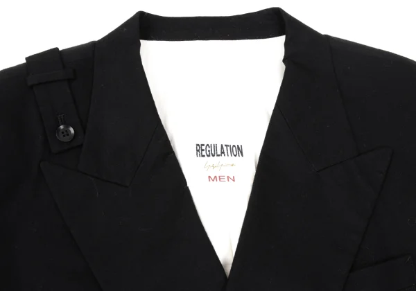 REGULATION Yohji Yamamoto MEN Switching Peaked Lapel Double Jacket K-169383_004
