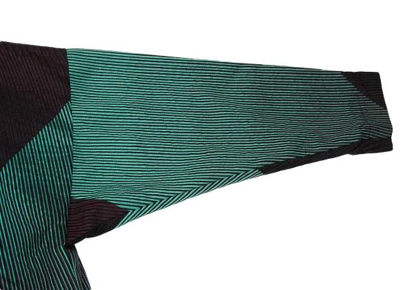 ISSEY MIYAKE Poly Wool Stripe Jacquard Coat K-169384_008