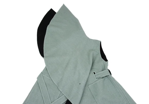 ISSEY MIYAKE Wool Reversible Drape Sleeveless Coat K-169387_007
