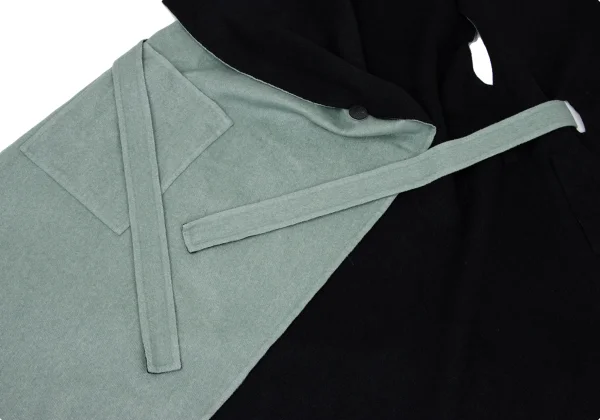 ISSEY MIYAKE Wool Reversible Drape Sleeveless Coat K-169387_014