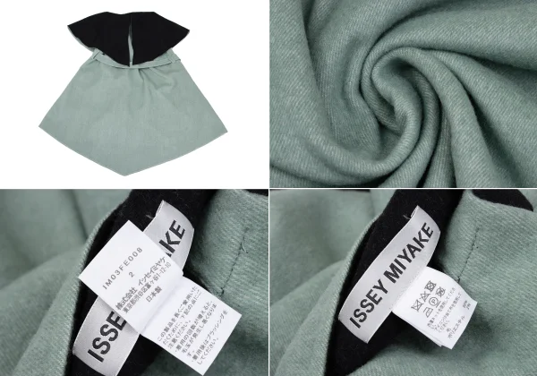 ISSEY MIYAKE Wool Reversible Drape Sleeveless Coat K-169387_020