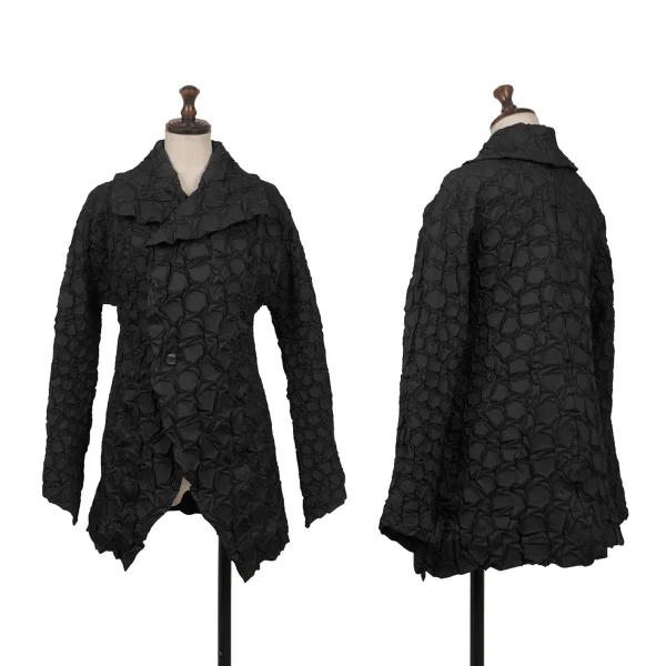ISSEY MIYAKE 3D Steam Stretch Pleats Jacket Black 2 K-169389_001
