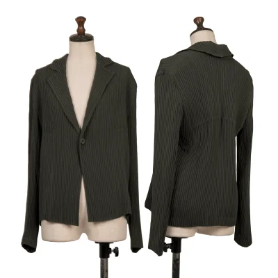 ISSEY MIYAKE Crepe Pleated Tailored Jacket