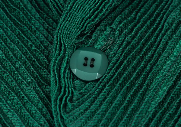 ISSEY MIYAKE 3D Stretch Pleats Shawl-collar Long Jacket K-169392_005