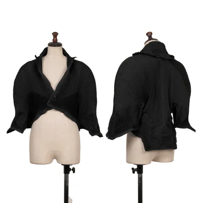 Unbranded 3D Steam Stretch Pleats Short Jacket