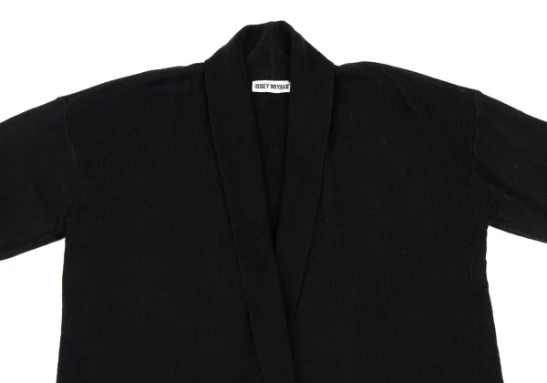 ISSEY MIYAKE Blended Fabric Buttonless Knit Cardigan K-169396_003