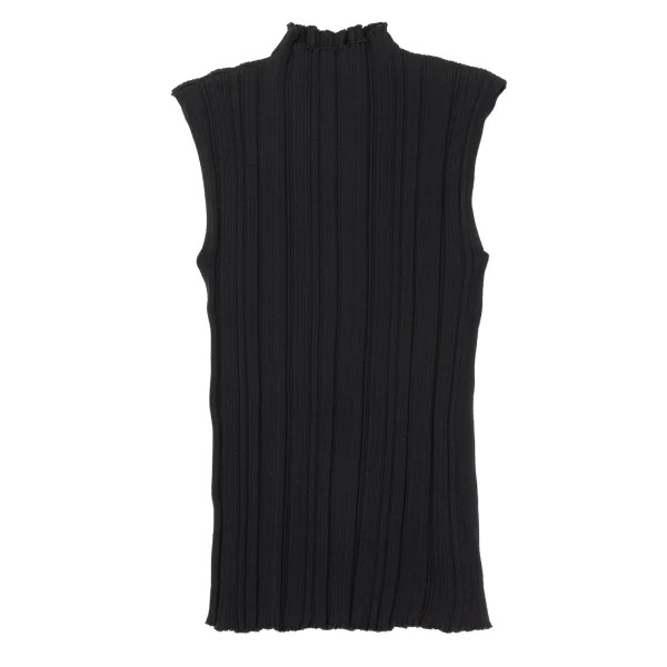 ISSEY MIYAKE Cotton Blended Rib Sleeveless Knit Top K-169397_002