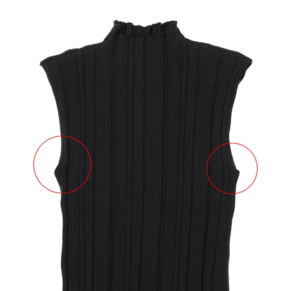 ISSEY MIYAKE Cotton Blended Rib Sleeveless Knit Top K-169397_003