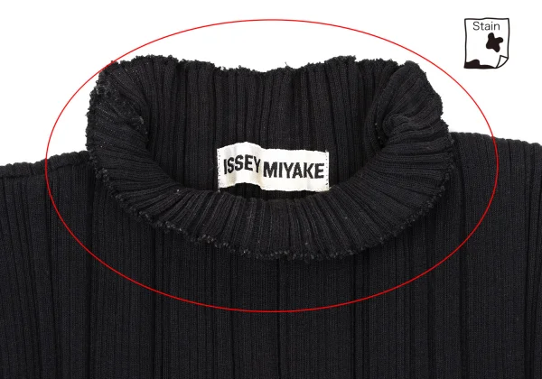 ISSEY MIYAKE Cotton Blended Rib Sleeveless Knit Top K-169397_007