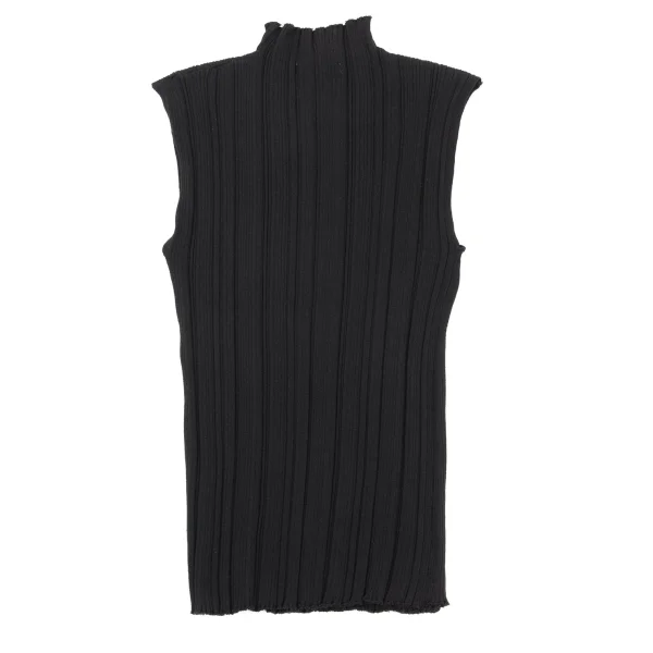 ISSEY MIYAKE Cotton Blended Rib Sleeveless Knit Top K-169397_011