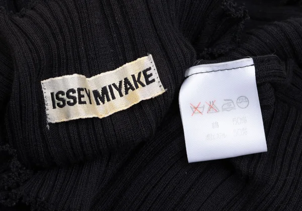 ISSEY MIYAKE Cotton Blended Rib Sleeveless Knit Top K-169397_014