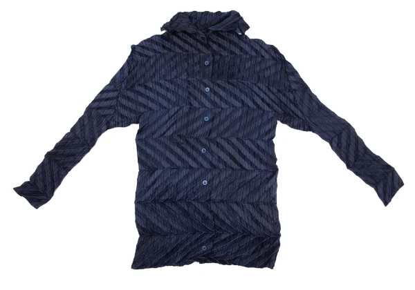 ISSEY MIYAKE Poly Zigzag Pleated Shirt K-169399_002