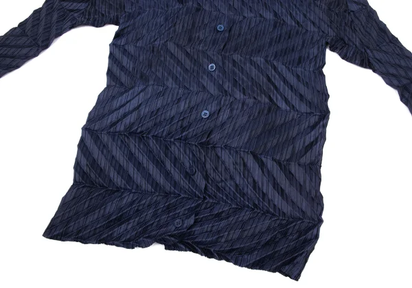 ISSEY MIYAKE Poly Zigzag Pleated Shirt K-169399_009