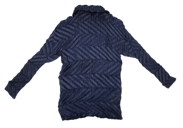 ISSEY MIYAKE Poly Zigzag Pleated Shirt K-169399_011