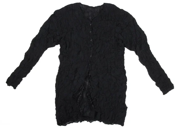 Unbranded Wrinkle Pleats Reversible Layered Cardigan K-169404_003