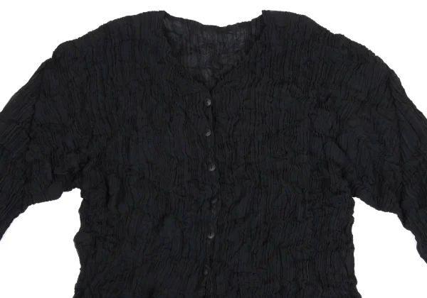 Unbranded Wrinkle Pleats Reversible Layered Cardigan K-169404_004