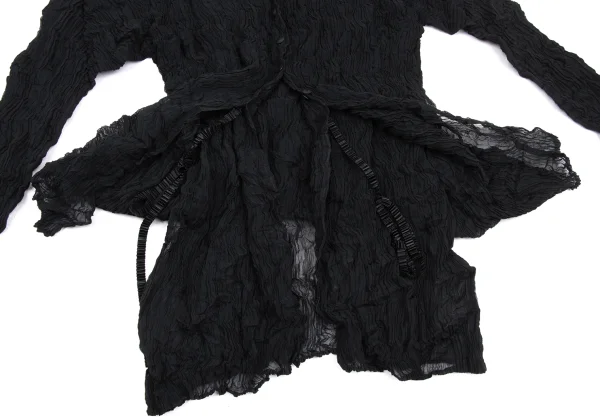 Unbranded Wrinkle Pleats Reversible Layered Cardigan K-169404_010
