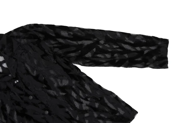 ISSEY MIYAKE Frocking Sheer Open-collar Blouse K-169405_007