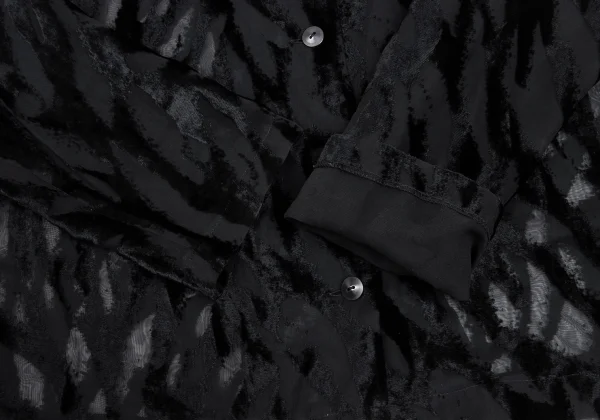 ISSEY MIYAKE Frocking Sheer Open-collar Blouse K-169405_008