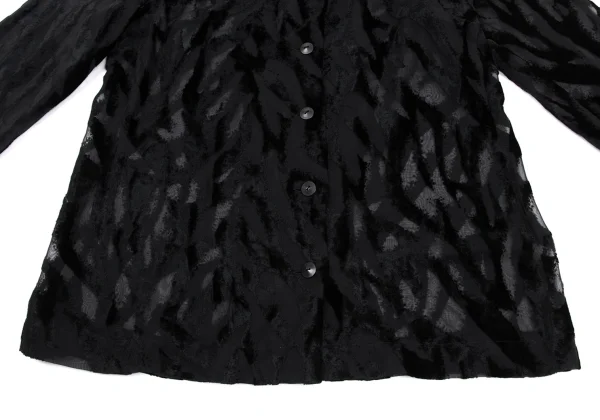 ISSEY MIYAKE Frocking Sheer Open-collar Blouse K-169405_009