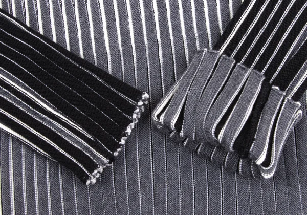 ISSEY MIYAKE  Wool Striped Rib High-neck Knit Sweater K-169408_006