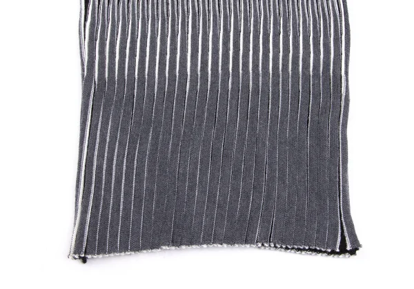 ISSEY MIYAKE  Wool Striped Rib High-neck Knit Sweater K-169408_007