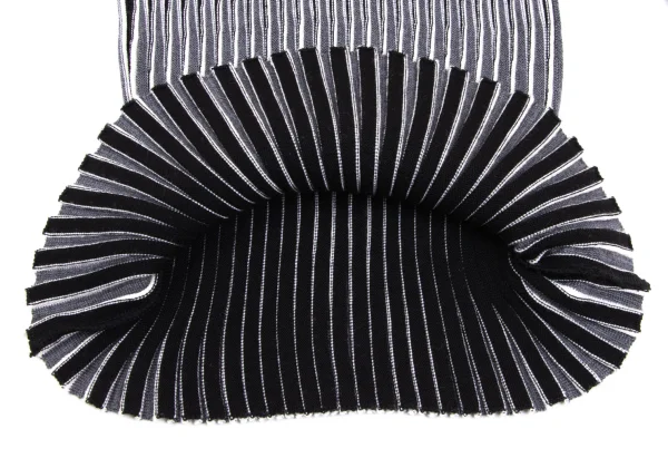 ISSEY MIYAKE  Wool Striped Rib High-neck Knit Sweater K-169408_008