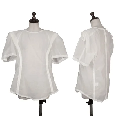 ISSEY MIYAKE Ramie Blended Sheer Blouse
