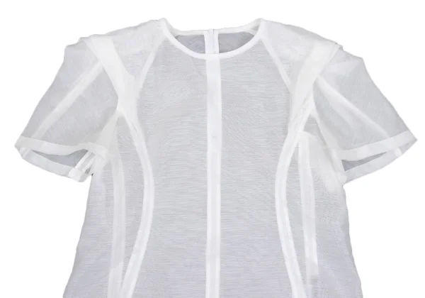 ISSEY MIYAKE Ramie Blended Sheer Blouse K-169411_003