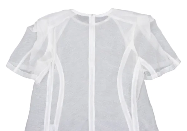 ISSEY MIYAKE Ramie Blended Sheer Blouse K-169411_010