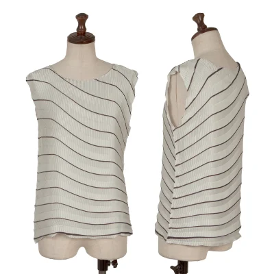 ISSEY MIYAKE Line Pleated Tank Top