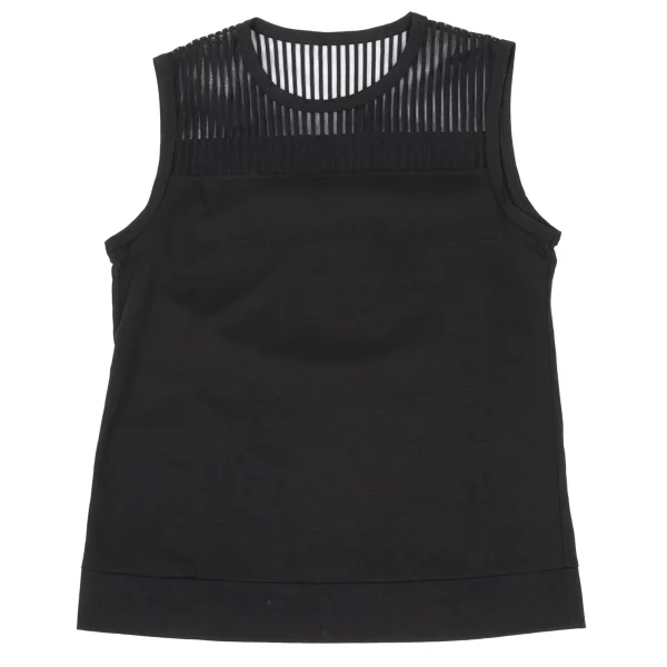 ISSEY MIYAKE Sheer Striped Switching Tank Top K-169414_002