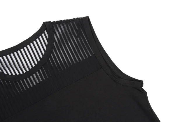 ISSEY MIYAKE Sheer Striped Switching Tank Top K-169414_006