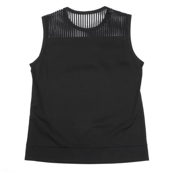 ISSEY MIYAKE Sheer Striped Switching Tank Top K-169414_009