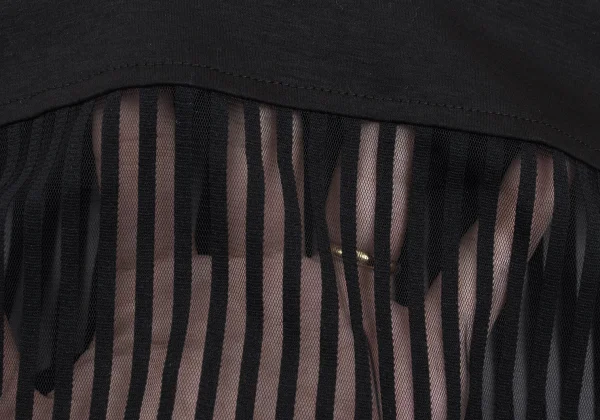 ISSEY MIYAKE Sheer Striped Switching Tank Top K-169414_011