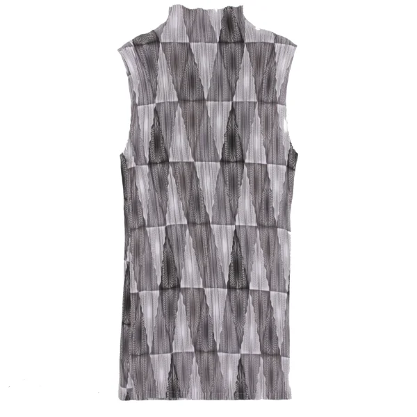 ISSEY MIYAKE Graphic Print Pleated Sleeveless Top K-169415_010