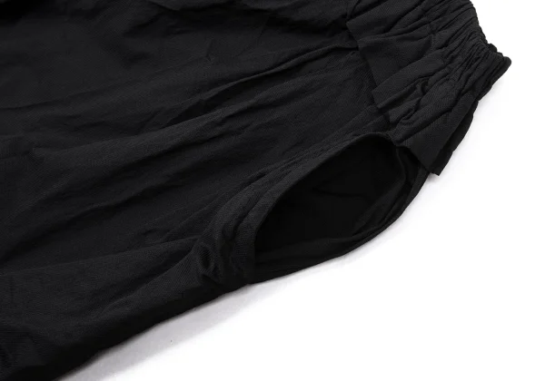 イッセイミヤケISSEY MIYAKE ポリワイドクロップドパンツ 黒2 K-169418_004