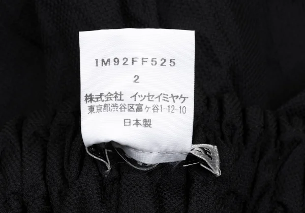 イッセイミヤケISSEY MIYAKE ポリワイドクロップドパンツ 黒2 K-169418_010