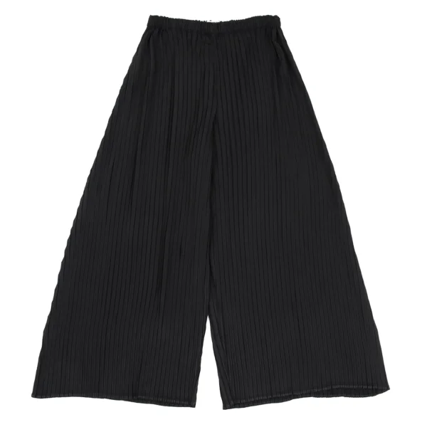 ISSEY MIYAKE Pleated Flare Wide Pants Black 1 K-169422_001